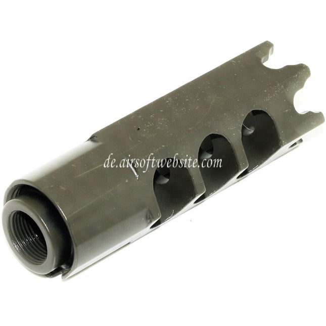 CYMA DTK-1 Stil Mündungsbremse Mündungsfeuerdämpfer mit Adapter Geeignet für -14mm CCW Gegen den Uhrzeigersinn Lauf Gewehre Airsoft