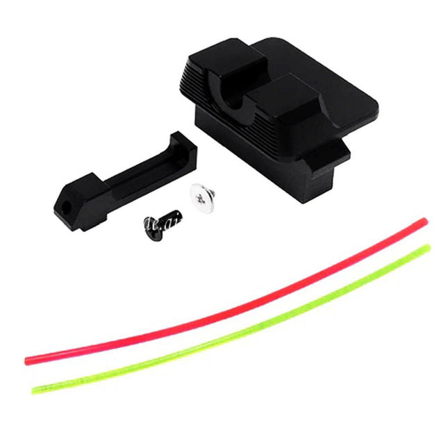 AIP Aluminum Combat Fiberglasvisier Korn Kimme Geeignet für Tokyo Marui G17 Serie GBB Pistolen Airsoft