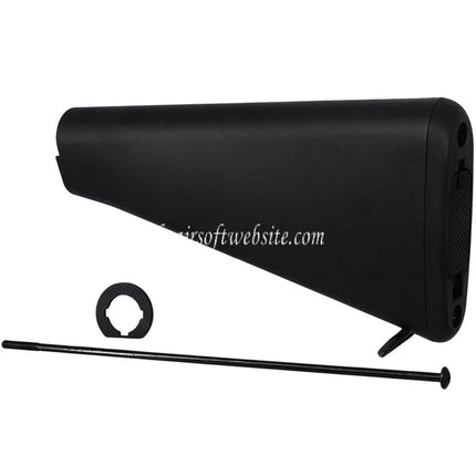 E&C Polymer M16A1 Fester Gewehrschaft Geeignet für E&C M4 M16 Serie AEG Gewehre Airsoft Schwarz