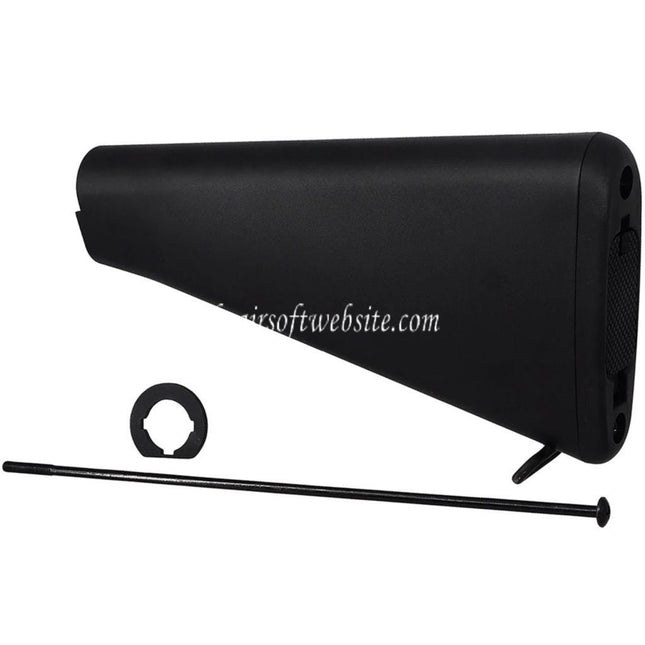 E&C Polymer M16A1 Fester Gewehrschaft Geeignet für E&C M4 M16 Serie AEG Gewehre Airsoft Schwarz
