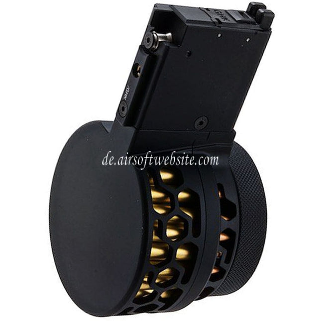 DYTAC XMAG 100rd Grünes Gas Trommelmagazin Geeignet für GHK AR M4 Serie GBB Gewehre Airsoft