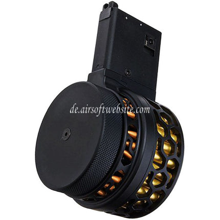 DYTAC XMAG 100rd Grünes Gas Trommelmagazin Geeignet für VFC AR M4 Serie GBB Gewehre Airsoft