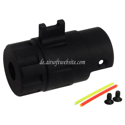 5KU CNC Aluminum Eingebaut Fiberglasvisier Korn Schalldämpfer Adapter Kit -14mm CCW gegen den Uhrzeigersinn Geeignet für Action Army AAP01 GBB Pistolen Airsoft