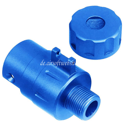 5KU CNC Aluminum Eingebaut Fiberglasvisier Korn Schalldämpfer Adapter Kit -14mm CCW gegen den Uhrzeigersinn Geeignet für Action Army AAP01 GBB Pistolen Airsoft