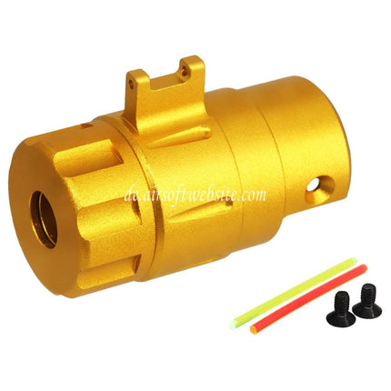 5KU CNC Aluminum Eingebaut Fiberglasvisier Korn Schalldämpfer Adapter Kit -14mm CCW gegen den Uhrzeigersinn Geeignet für Action Army AAP01 GBB Pistolen Airsoft