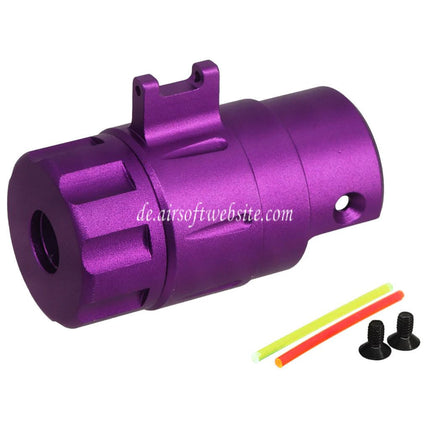 5KU CNC Aluminum Eingebaut Fiberglasvisier Korn Schalldämpfer Adapter Kit -14mm CCW gegen den Uhrzeigersinn Geeignet für Action Army AAP01 GBB Pistolen Airsoft