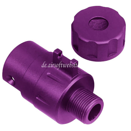 5KU CNC Aluminum Eingebaut Fiberglasvisier Korn Schalldämpfer Adapter Kit -14mm CCW gegen den Uhrzeigersinn Geeignet für Action Army AAP01 GBB Pistolen Airsoft
