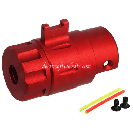 5KU CNC Aluminum Eingebaut Fiberglasvisier Korn Schalldämpfer Adapter Kit -14mm CCW gegen den Uhrzeigersinn Geeignet für Action Army AAP01 GBB Pistolen Airsoft