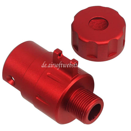 5KU CNC Aluminum Eingebaut Fiberglasvisier Korn Schalldämpfer Adapter Kit -14mm CCW gegen den Uhrzeigersinn Geeignet für Action Army AAP01 GBB Pistolen Airsoft