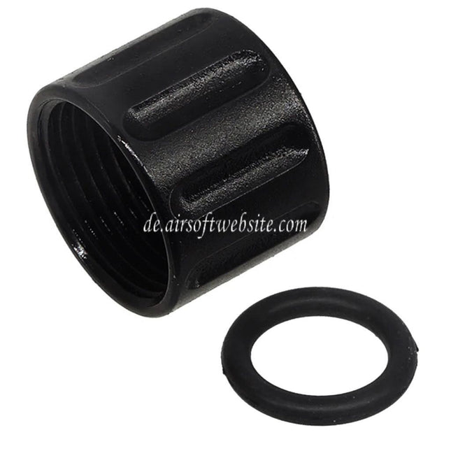 5KU Vertical Knurled Laufgewinde Schutzabdeckung Geeignet für -14mm CCW gegen den Uhrzeigersinn Pistolen Airsoft