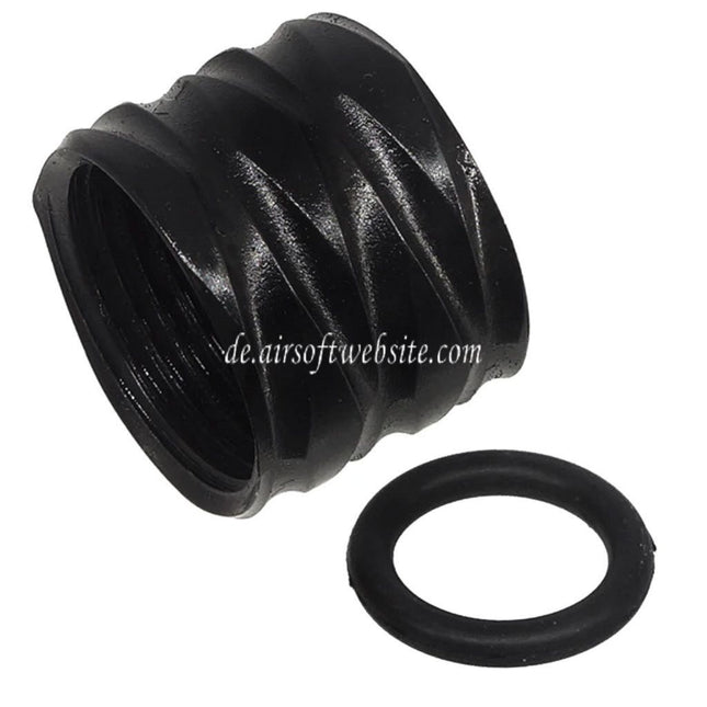 5KU Rhombus Knurled Laufgewinde Schutzabdeckung Geeignet für -14mm CCW gegen den Uhrzeigersinn Pistolen Airsoft
