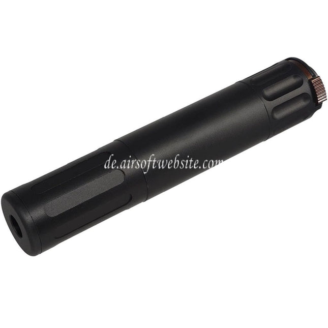 5KU 195mm AAC SR7 Stil QD Schalldämpfer mit 3-Zinken Mündungsfeuerdämpfer Geeignet für -14mm CCW Gegen den Uhrzeigersinn Lauf Gewehre Airsoft