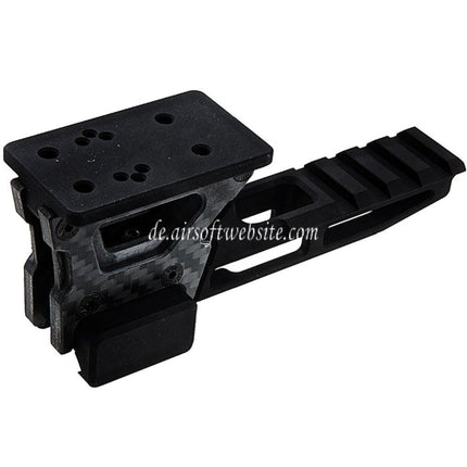 Revanchist Airsoft 226 Zoll Modulare Optikhalterung V2 Geeignet für Amphibious RMR Docter Leuchtpunktvisierhalterung und Lasergeräte Riser Schwarz