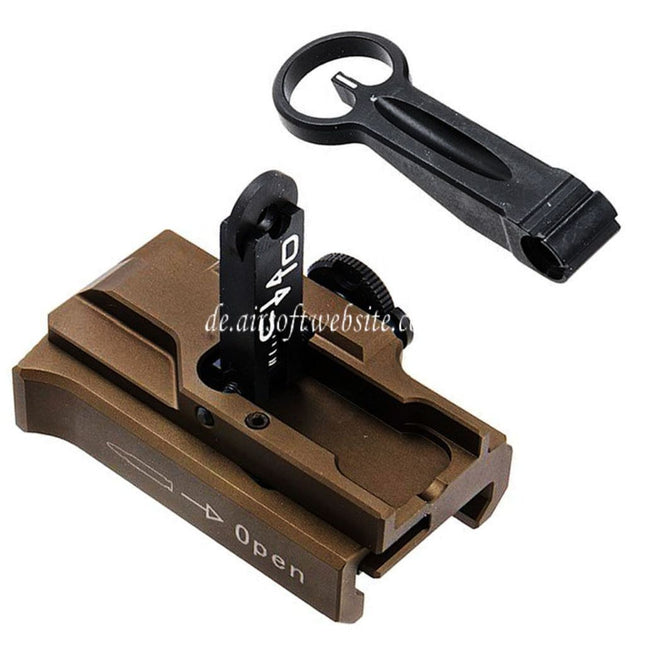 Guns Modify GM CNC Aluminum 416 A5 Stil Schnellablösung Hochklappen visiere Geeignet für Tokyo Marui M4 Serie MWS GBB Gewehre Airsoft