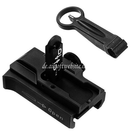 Guns Modify GM CNC Aluminum 416 A5 Stil Schnellablösung Hochklappen visiere Geeignet für Tokyo Marui M4 Serie MWS GBB Gewehre Airsoft