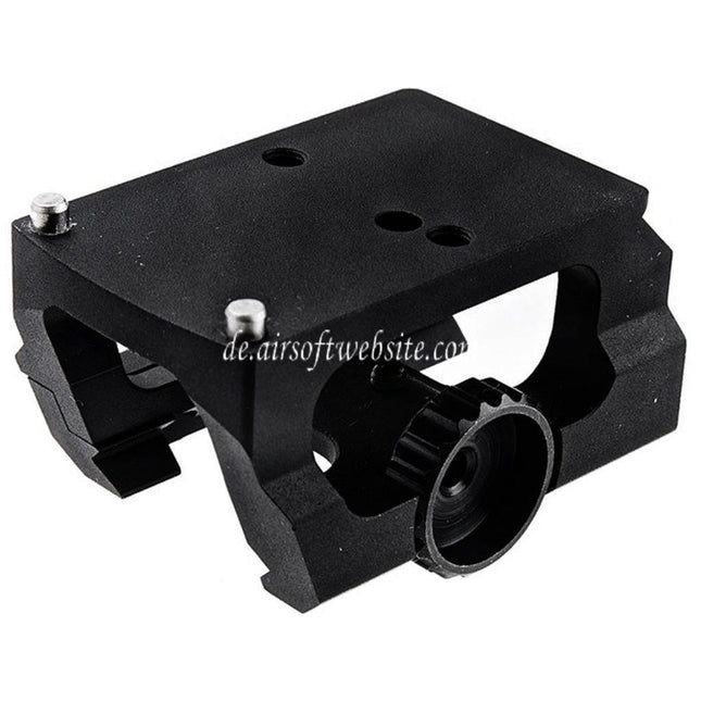 PPT Outdoor L-Stil RMR Halterung geeignet für Leuchtpunktvisier 20mm Picatinny Schiene Schwarz