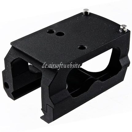 PPT Outdoor L-Stil RMR Halterung geeignet für Leuchtpunktvisier 20mm Picatinny Schiene Schwarz