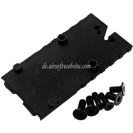 Revanchist Airsoft CNC Aluminum RMR SRO Optikhalterung Geeignet für Tokyo Marui G17 Gen5 MOS Serie GBB Pistolen Schwarz