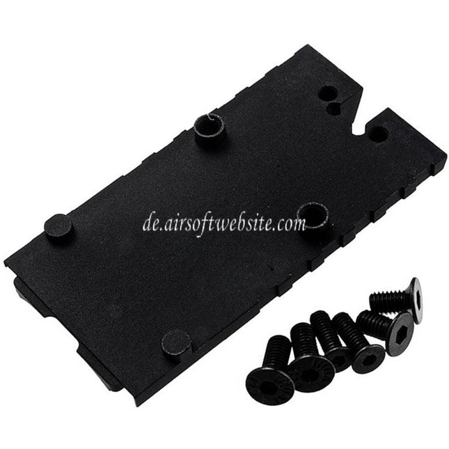 Revanchist Airsoft CNC Aluminum RMR SRO Optikhalterung Geeignet für Tokyo Marui G17 Gen5 MOS Serie GBB Pistolen Schwarz