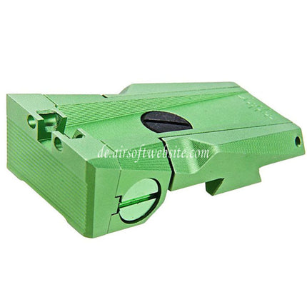 Dr. Black CNC Aluminum Fiberglasvisier Kimme Geeignet für Tokyo Marui Hi-Capa 5.1 Serie GBB Pistolen Airsoft