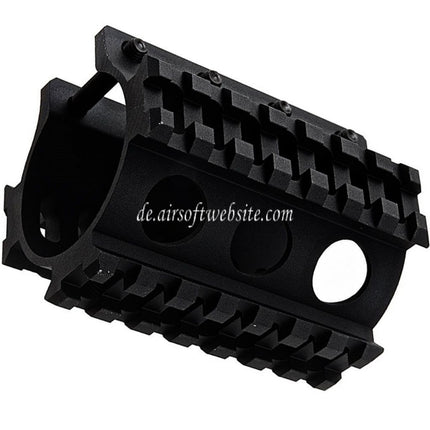 LCT 3-Seiten 75mm 7-Slots 20mm Picatinny-Schalldämpferschiene Geeignet für Gewehre AS VAL VSS Serie Airsoft Schwarz