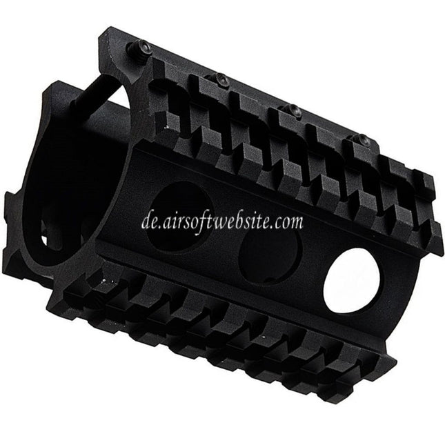 LCT 3-Seiten 75mm 7-Slots 20mm Picatinny-Schalldämpferschiene Geeignet für Gewehre AS VAL VSS Serie Airsoft Schwarz