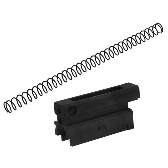 BBT CNC Stahlverschlussträger mit 120 % Rückholfeder Geeignet für Maruyama SCW-9 PRO-G Serie GBB SMG Gewehre Airsoft Schwarz