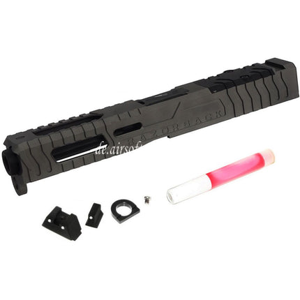 5KU CNC Aluminum 9INE RMR Ready Laufschlittensatz Geeignet für WE Tokyo Marui G17 Gen3 Serie GBB Pistolen Airsoft