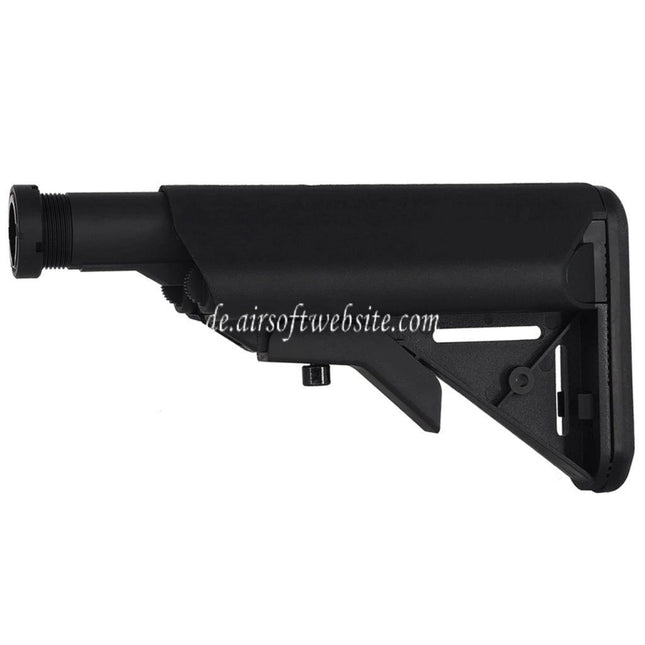 CYMA LMT Stil 5-Positions Einziehbar Crane Schaft mit Pufferrohr geeignet für M4 M16 Serie AEG Gewehre Airsoft Schwarz