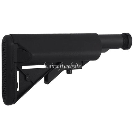 CYMA LMT Stil 5-Positions Einziehbar Crane Schaft mit Pufferrohr geeignet für M4 M16 Serie AEG Gewehre Airsoft Schwarz