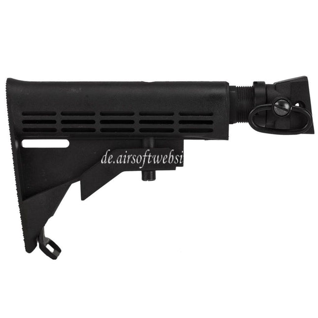 CYMA LE Stil 6-Positions Einziehbar Schaft mit Schaft Adapter QD Schlinge Schwenken Pufferrohr geeignet für AK Serie AEG Gewehre Airsoft Schwarz
