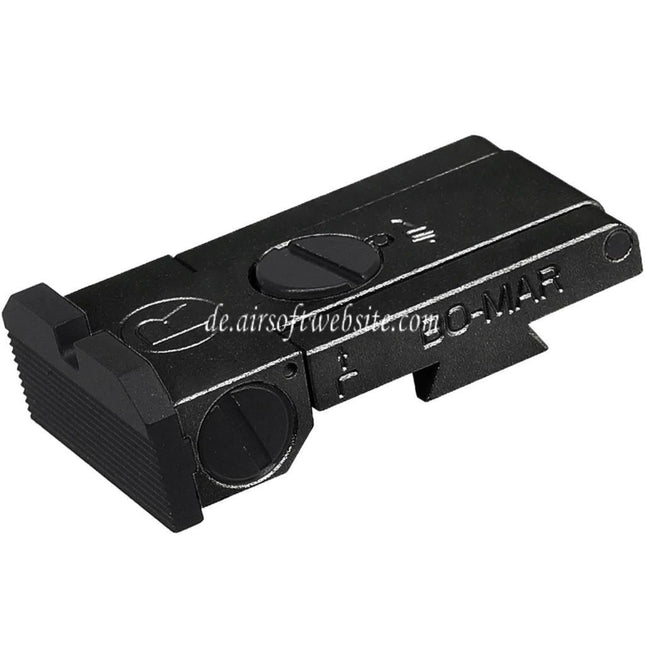 5KU CNC Aluminum Bo-Mar Stil hinteres Visier Geeignet für WE (WE-TECH) Tokyo Marui Hi-Capa Serie GBB Pistolen Airsoft