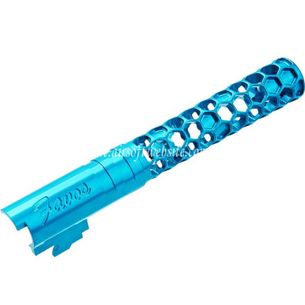 Dr. Black CNC 6063 Aluminum 5 Zoll 125mm Favos Stil Äußerer Lauf +11mm CW im Uhrzeigersinn Geeignet für Armorer Works AW WE-TECH Tokyo Marui Hi-Capa 5.1 Serie GBB Pistolen Airsoft