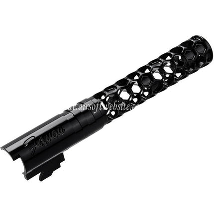 Dr. Black CNC 6063 Aluminum 5 Zoll 125mm Favos Stil Äußerer Lauf +11mm CW im Uhrzeigersinn Geeignet für Armorer Works AW WE-TECH Tokyo Marui Hi-Capa 5.1 Serie GBB Pistolen Airsoft