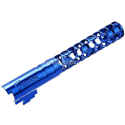 Dr. Black CNC 6063 Aluminum 5 Zoll 125mm Favos Stil Äußerer Lauf +11mm CW im Uhrzeigersinn Geeignet für Armorer Works AW WE-TECH Tokyo Marui Hi-Capa 5.1 Serie GBB Pistolen Airsoft