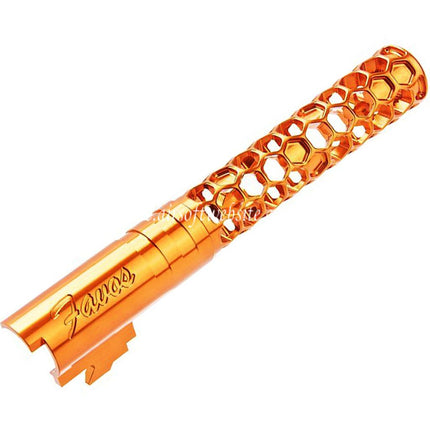 Dr. Black CNC 6063 Aluminum 5 Zoll 125mm Favos Stil Äußerer Lauf +11mm CW im Uhrzeigersinn Geeignet für Armorer Works AW WE-TECH Tokyo Marui Hi-Capa 5.1 Serie GBB Pistolen Airsoft