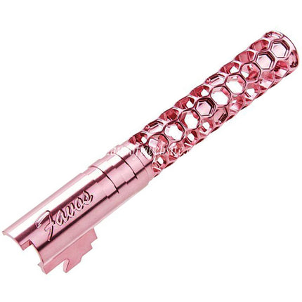 Dr. Black CNC 6063 Aluminum 5 Zoll 125mm Favos Stil Äußerer Lauf +11mm CW im Uhrzeigersinn Geeignet für Armorer Works AW WE-TECH Tokyo Marui Hi-Capa 5.1 Serie GBB Pistolen Airsoft