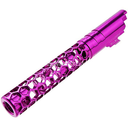 Dr. Black CNC 6063 Aluminum 5 Zoll 125mm Favos Stil Äußerer Lauf +11mm CW im Uhrzeigersinn Geeignet für Armorer Works AW WE-TECH Tokyo Marui Hi-Capa 5.1 Serie GBB Pistolen Airsoft