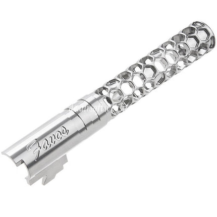 Dr. Black CNC 6063 Aluminum 5 Zoll 125mm Favos Stil Äußerer Lauf +11mm CW im Uhrzeigersinn Geeignet für Armorer Works AW WE-TECH Tokyo Marui Hi-Capa 5.1 Serie GBB Pistolen Airsoft