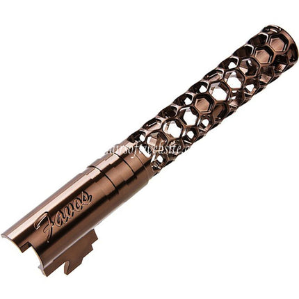 Dr. Black CNC 6063 Aluminum 5 Zoll 125mm Favos Stil Äußerer Lauf +11mm CW im Uhrzeigersinn Geeignet für Armorer Works AW WE-TECH Tokyo Marui Hi-Capa 5.1 Serie GBB Pistolen Airsoft