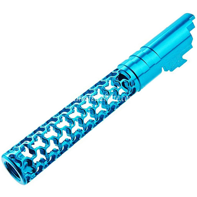 Dr. Black CNC 6063 Aluminum 5 Zoll 125mm Geom Stil Äußerer Lauf +11mm CW im Uhrzeigersinn Geeignet für Armorer Works AW WE-TECH Tokyo Marui Hi-Capa 5.1 Serie GBB Pistolen Airsoft