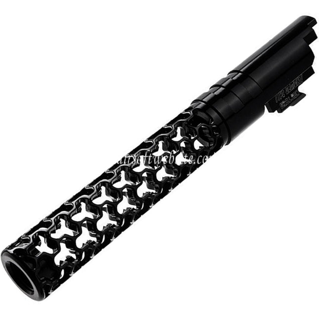 Dr. Black CNC 6063 Aluminum 5 Zoll 125mm Geom Stil Äußerer Lauf +11mm CW im Uhrzeigersinn Geeignet für Armorer Works AW WE-TECH Tokyo Marui Hi-Capa 5.1 Serie GBB Pistolen Airsoft