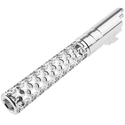 Dr. Black CNC 6063 Aluminum 5 Zoll 125mm Geom Stil Äußerer Lauf +11mm CW im Uhrzeigersinn Geeignet für Armorer Works AW WE-TECH Tokyo Marui Hi-Capa 5.1 Serie GBB Pistolen Airsoft