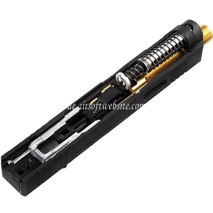 VFC CNC Aluminum Fowler Industries MKII Kompletter oberer Schlittenlauf Set Geeignet für Elite Force VFC G19X G45 GBB Pistolen Airsoft Schwarz