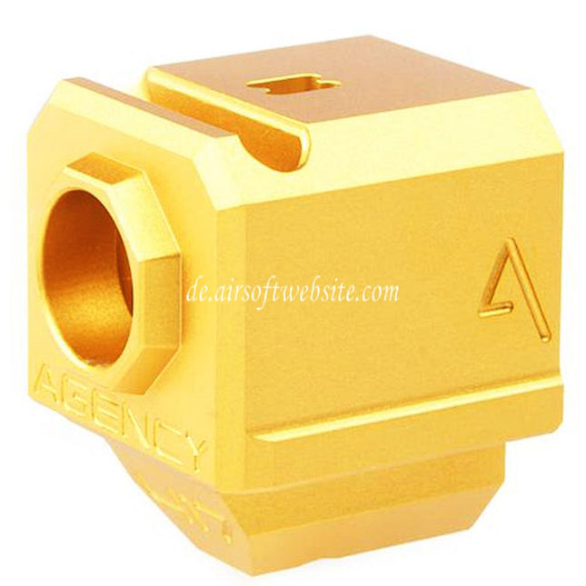 RWA Agency Arms 417 Einzelport Kompensator -14mm CCW Gegen den Uhrzeigersinn Geeignet für Elite Force UMAREX VFC WE (WE-Tech) G-Serie GBB Pistolen Airsoft