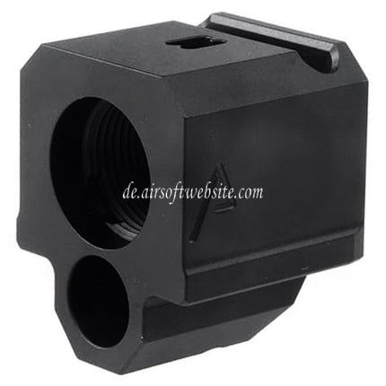 RWA Agency Arms 417 Einzelport Kompensator -14mm CCW Gegen den Uhrzeigersinn Geeignet für Elite Force UMAREX VFC WE (WE-Tech) G-Serie GBB Pistolen Airsoft