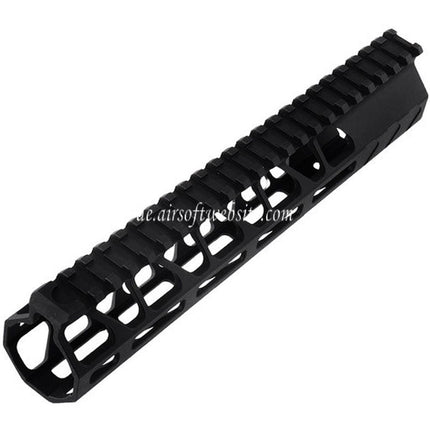 BAD Workhorse CNC Aluminum 9.5 Zoll Free Float M-LOK Handschutz schienen system Geeignet für VFC AR M4 Serie GBB Gewehre Airsoft Schwarz