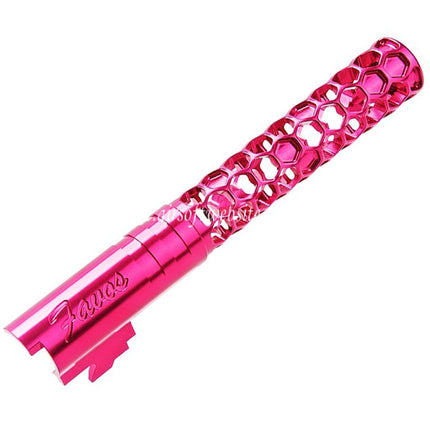 Dr. Black CNC 6063 Aluminum 5 Zoll 125mm Favos Stil Äußerer Lauf +11mm CW im Uhrzeigersinn Geeignet für Armorer Works AW WE-TECH Tokyo Marui Hi-Capa 5.1 Serie GBB Pistolen Airsoft