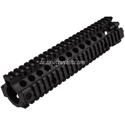 CYMA 241mm Aluminum MK18 Stil RAS Handschutz Schienen System geeignet für M4 M16 Serie AEG Gewehre Airsoft Schwarz