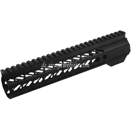 CYMA 10 Zoll KeyMod RAS Handschutz Schienen System geeignet für CYMA VFC GHK Tokyo Marui M4 M16 Serie AEG Gewehre Airsoft Schwarz